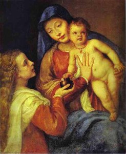 Madonna And Child With Mary Magdalene — Titian, Venetian Renaissance