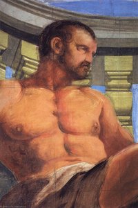 Omphale Punishing Hercules (detail) — Andrea Pozzo