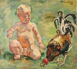 A Boy With A Cock — Pyotr Konchalovsky