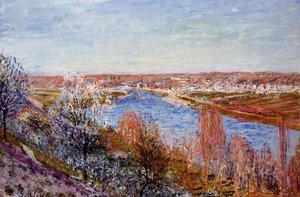 Village Of Champagne At Sunset April — Alfred Sisley