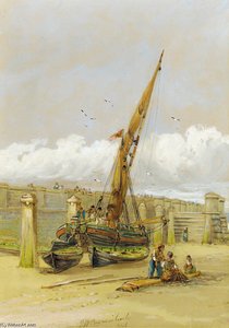 A Beached Ship — John Wilson Carmichael