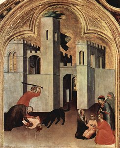 Blessed Agostino Novello Altarpiece (detail) — Simone Martini, Early Renaissance Religious