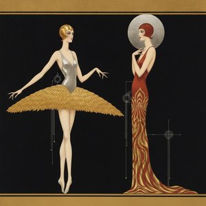Silvered Ballerina And The Gilded Figure In Crimson — Valentin Laurent De Courcey, Art Deco