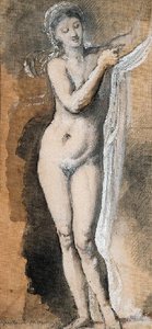 Mujer Desnuda (estudio Con Vestido) — Gustave Moreau
