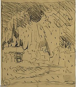 Study For Thunderclap In Winter — Charles Burchfield
