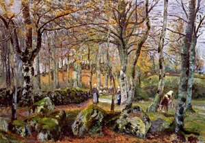 Landscape With Rocks, Montfoucault — Camille Pissarro