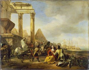 A Coast Scene With Classical Ruins — Jan Baptist Weenix