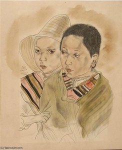 Two Boys In Mexico — Léonard Tsuguharu Foujita