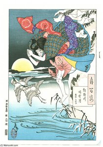 Moon Of Pure Snow At Asano River — Tsukioka Yoshitoshi