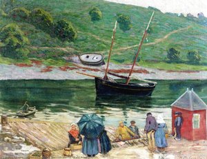 The Fish Market, Pont Aven — Henri Delavallée