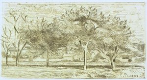 Landscape At Pontoise (apple Trees) — Camille Pissarro