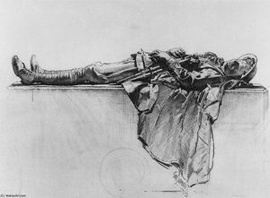 Recumbent Figure Of A Soldier — George Washington Thomas Lambert