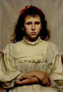 Girl With A Red Bow — Harold Knight