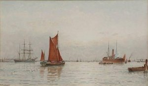 On The Thames, Deptford Reach — George Stanfield Walters