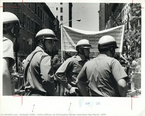 Police Officers At Christopher Street Liberation Day March, 1970 — Rudolph Grillo
