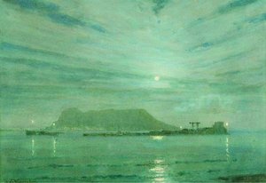Gibraltar From Algeciras — Albert Moulton Foweraker