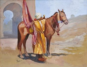 Cavalier Tartre A L'entree D'une Ville — Franz Alexeevich Roubaud