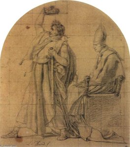 Napoleón Sosteniendo La Corona De Josefina — Jacques-louis David, Neoclasicismo