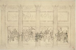 Study For The Project Of The Pantheon — Jean-louis Ernest Meissonier