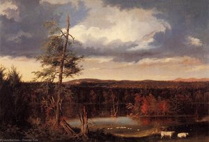 Landscape, The Seat Of Mr. Featherstonhaugh In The Distance — Thomas Cole