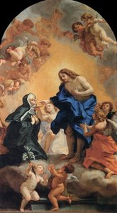 Cristo Entregando El Cáliz A Una Abadía Santa — Giovanni Battista Gaulli (detto Baciccio)