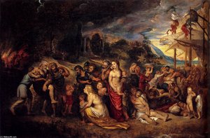 Aeneas And His Family Departing From Troy — Peter Paul Rubens, Baroque