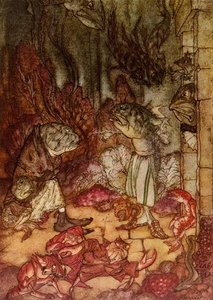 Scaly Rascals — Arthur Rackham, Golden Age Illustration