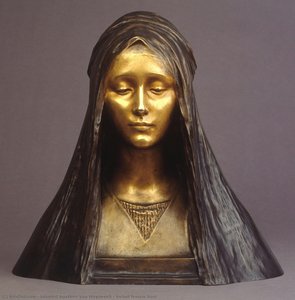 Veiled female bust