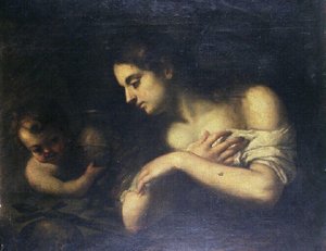 Repentant Magdalene With An Angel — Bartolomé Esteban Murillo