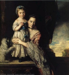 Georgiana, Countess Spencer, And Her Daughter — Sir Joshua Reynolds, Rococo