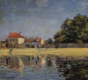 Banks Of The Loing, Saint Mammes — Alfred Sisley, Impressionist Landscape