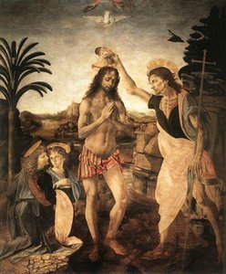 Die Taufe Christi — Leonardo Da Vinci, Frührenaissance