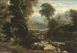 Scene Near Capel Curig Looking Towards Snowdon — Anthony Vandyke Copley Fielding
