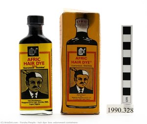 hair dye; box (adornment containers)