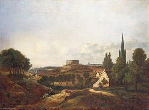 A View Of Norwich Castle And Cathedral, Norfolk — Robert Ladbrooke
