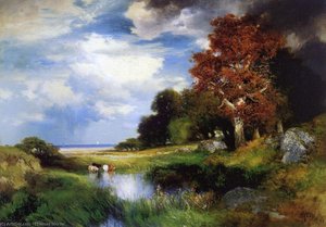 View Of East Hampton — Thomas Moran