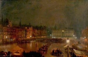 Torchlight Tattoo of Robin Hood Rifles, Nottingham Market Place, (1896)