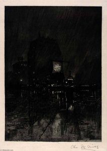 Rainy Night, Madison Square — Charles Frederick William Mielatz