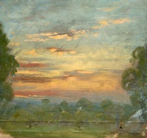 Landscape And Sunset — Sidney Herbert Sime