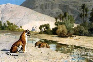 Thirst (also Known As Tigress And Her Cubs) — Jean-léon Gérôme
