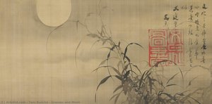 Grasses And Moon — Tani Bunchō, Edo Period