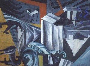 Bridge. Landscape From Four Points Of View — David Davidovich Burliuk