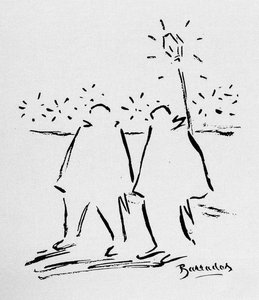 Carers Of The Order. Night Silhouettes — Rafael Barradas