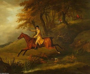 Thomas Oldaker, Huntsman To The Berkeley, On His Hunter 'magic' Breaking Cover