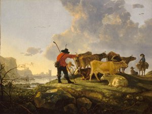 Herdsmen Tending Cattle — Aelbert Jacobsz Cuyp
