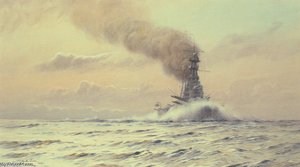 Hms Hood Working Up To Full Power