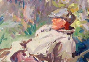 A Reclining Man in a Cap