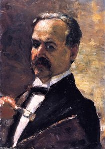 Self-portrait With Brush And Palette — Lesser Ury
