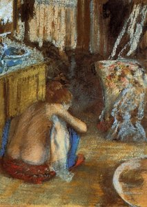 Woman Squatting — Edgar Degas, Impressionism