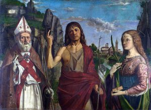 Saint Zeno, Saint John the Baptist and a Female Martyr